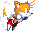 Sprite of Tails running.