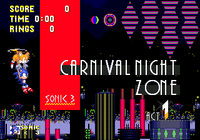 Intro screen of Carnival Night Zone Act 1.