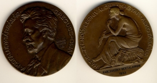 Fájl:Berán Lajos (1882-1943), A Kisfaludy Társaság Greguss-díja 1931 ö.br. érem 75,5 mm.jpg