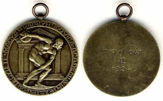 Fájl:Boskó Lajos, Magyar Királyi Ludovika Akadémia Sportegylete 1924 eo.v.réz érem 41 mm.jpg