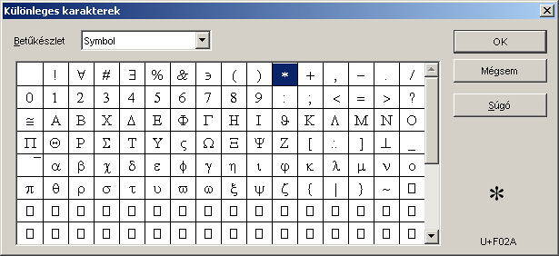 Fájl:OOo2 Writer Különleges karakterek Symbol.png