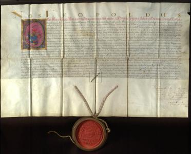 Fájl:Szűcs Bazil címeres nemesi levele, 1701.jpg
