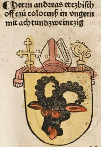 Fájl:De Benzis András kalocsai érsek (1413–1421) címere, Richental 1423.png