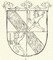 Bosznia címere Grünenbergnél (fol. XIX.). Alatta a felirat: Das Kungkrich von Wossen gehört vnder den Kunig von vngern.