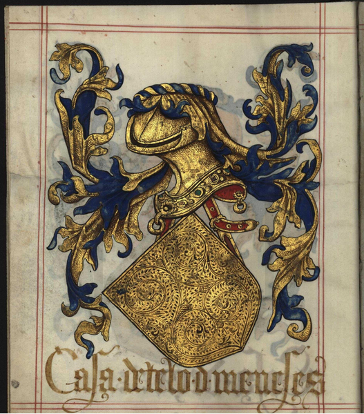 Fájl:Meneses címer, João do Cró címerkönyve 1509.png