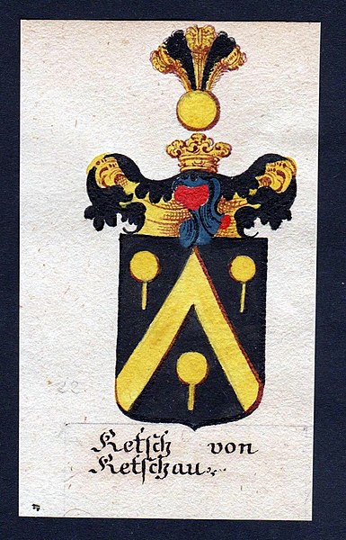 Fájl:18-Jh-Ketsch-von-Ketschau-Böhmen-Wappen.jpg