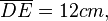  \overline{DE} = 12 cm,