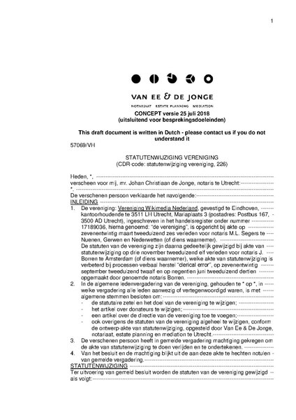 Bestand:CONCEPT STATUTENWIJZIGING versie 25 juli 2018.pdf