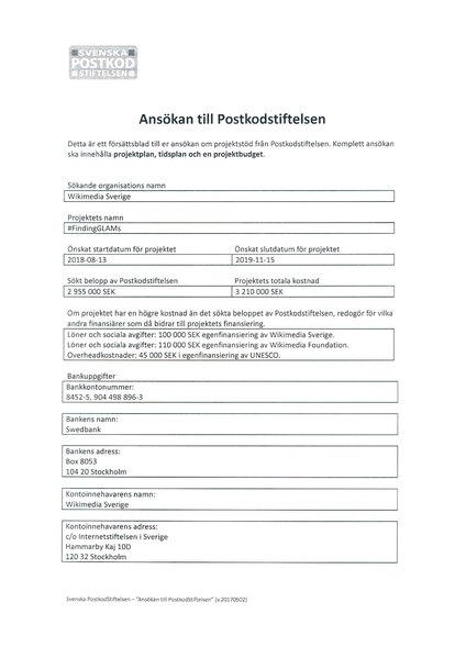 Fil:2. Försättsblad till Ansökan (v.20170502) – FindingGLAMs, augusti 2018.pdf