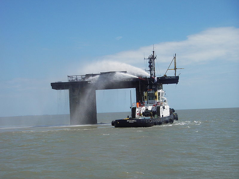 File:Sealand fire being extinguished.JPG