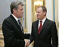 Spotkanie Donalda Tuska z Wiktorem Juszczenką w Kijowie