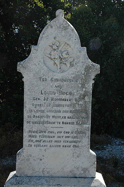 Lêer:Grafsteen ds Louis Hugo Robbeneiland.JPG