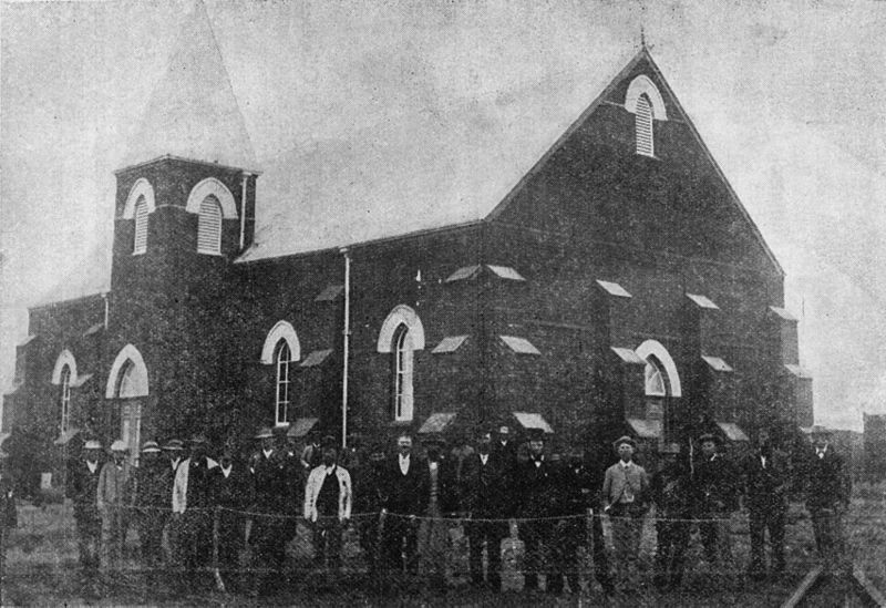 Lêer:Die inwyding van die Gereformeerde kerk Petrusburg, 1 Januarie 1893.jpg