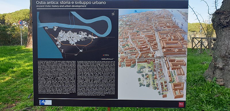 Lêer:Inligtingsbord in Ostia - Geskiedenis en stedelike ontwikkeling.jpg