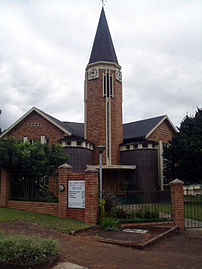 Die NG kerk Sabie, ingewy op 4 November 1950. Die hoeksteen is op 4 Maart daardie jaar gelê.