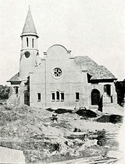 Die Hervormde kerk Johannesburg, Vrededorp, soos dit voorkom op die program vir die inwyding op 30 November 1935.