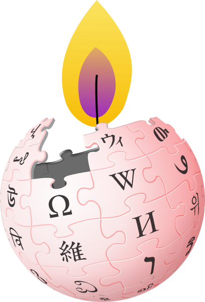 Datei:10JohrTest Wikipedia logo red Kerza.svg