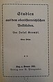 Des Deckbladl vom Biachal; Studien aus dem oberösterreichischem Volksleben; Neiche Foign.