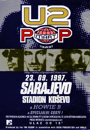 Datoteka:U2 u Sarajevu (poster).jpg