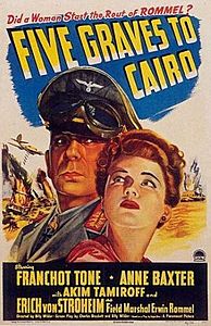 Five Graves to Cairo 1943 film poster.jpg