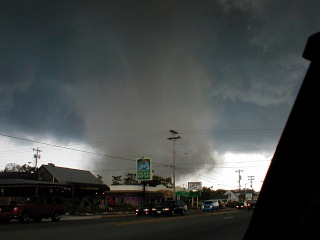 Picture of the F2 tornado in Myrtle Beach, South Carolina.