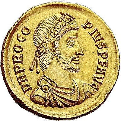 Solidus Procopius Cyzicus (obverse)