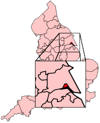 Hull shown within England