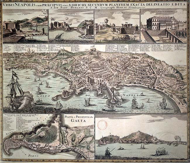Mapa de Nápoles de 1727