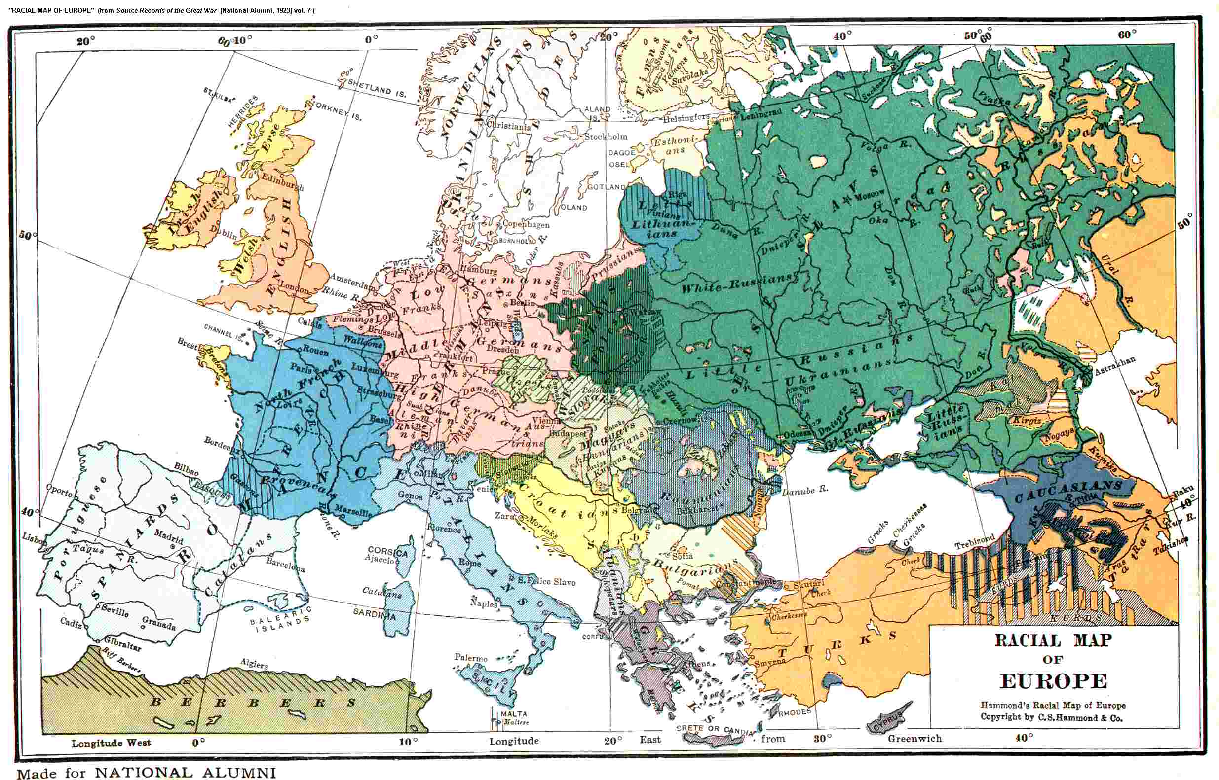 ethnic map europe 