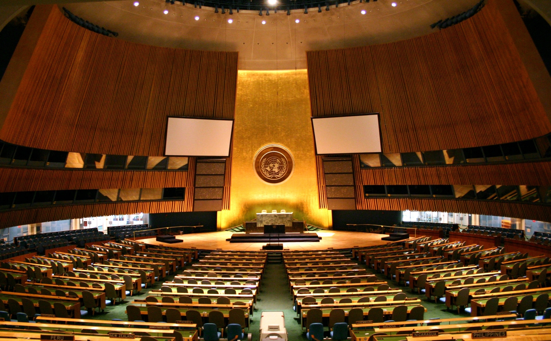 Assembleia Geral das Nações Unidas na sede em Nova Iorque.