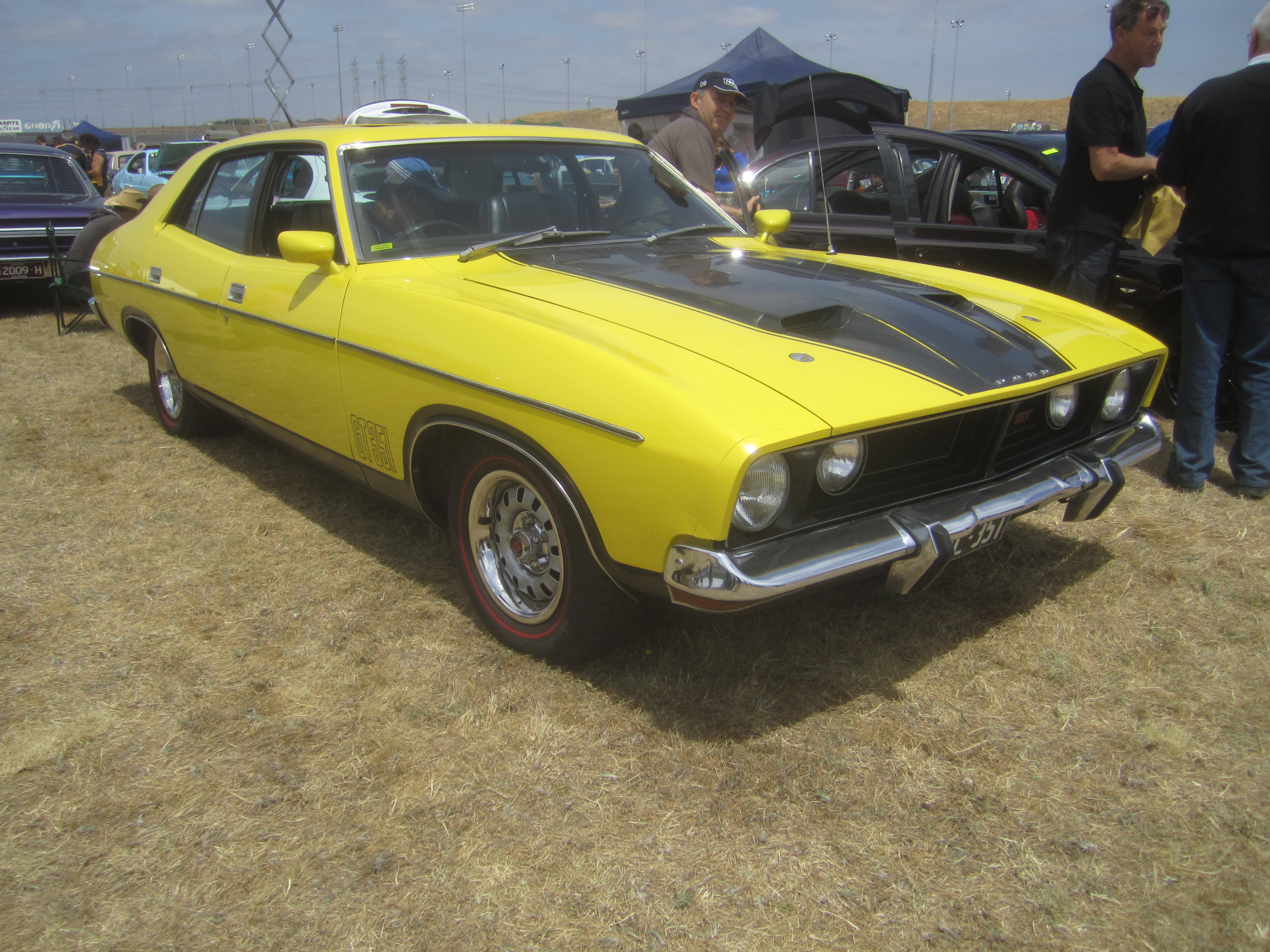 Ford GT http://upload.wikimedia.org/wikipedia/commons/0/06/1974_Ford_Falcon_XB_GT_Sedan_Yellow_Blaze.jpg