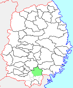 大東町の県内位置図