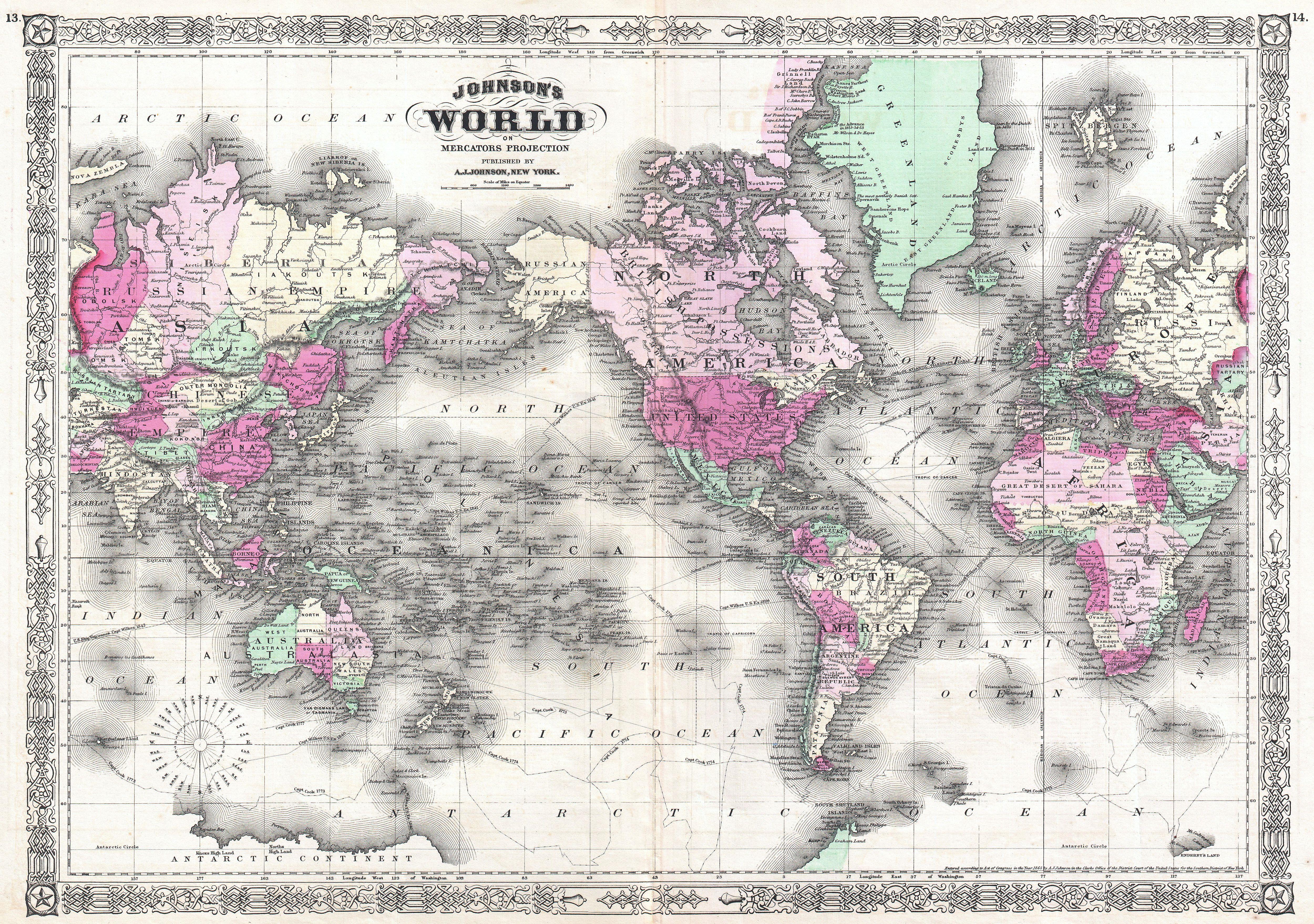 File:1865 Johnson Map of the World on Mercator Projection 