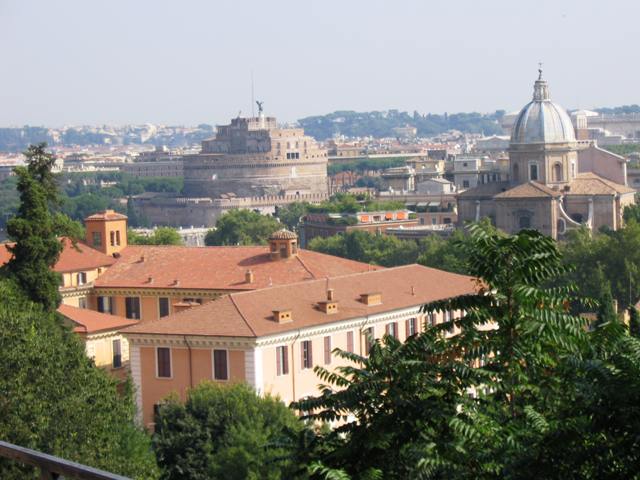 Castel Sant'Angelo from the Gianicolo Hill (wikimedia.org)