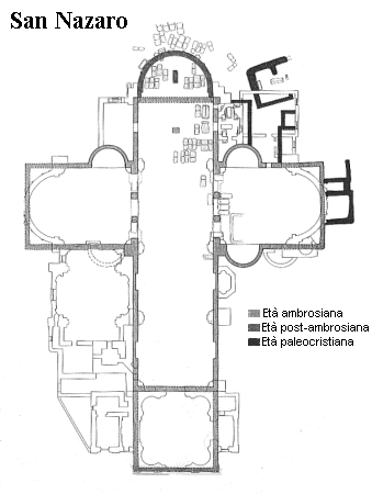 Plan der Basilika San Nazaro in Brolo