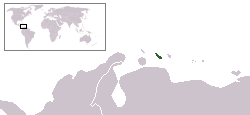 Location of Curaçao