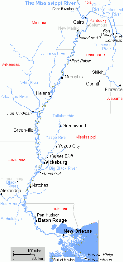 Usa Map Mississippi River