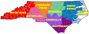 Sozioökonomische Regionen North Carolinas