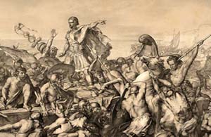Caesars erste Invasion, Edward Armitage, ca. 1843