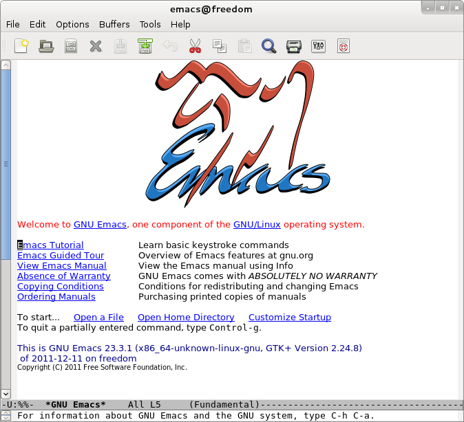 GNU Emacs 23.3.1