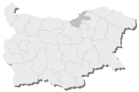 Карта на Бугарија, Русенска област е означена