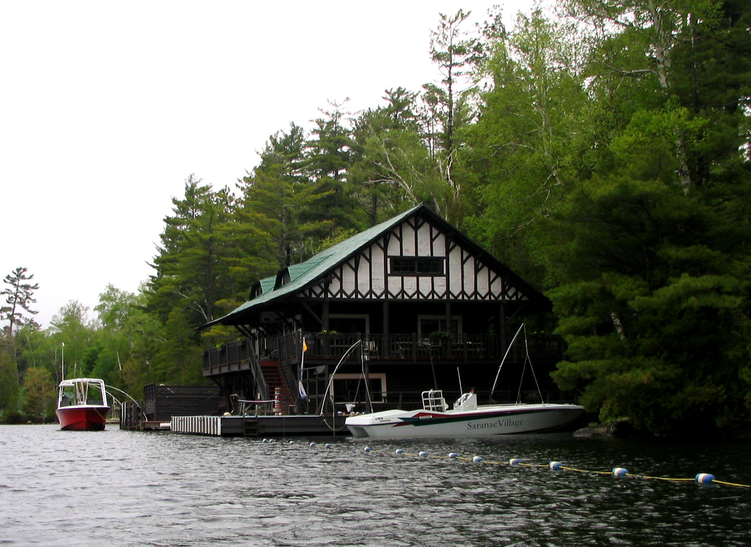 file:prospect point camp boathouse, upper saranac lake