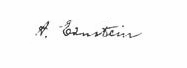 Albert Einsteins signature