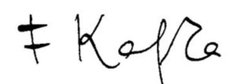 English: Signature of Franz Kafka
