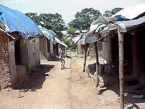 A camp in Guinea for refugees from Sierra Leone.