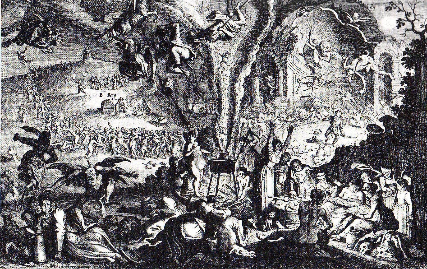 Michael Herr (1650): Hexensabbat auf dem Brocken (B. Berg/ Blocksberg)