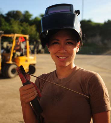 Female seabee in Guantanamo -c