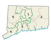 Connecticut: Kongress-Wahlkreise