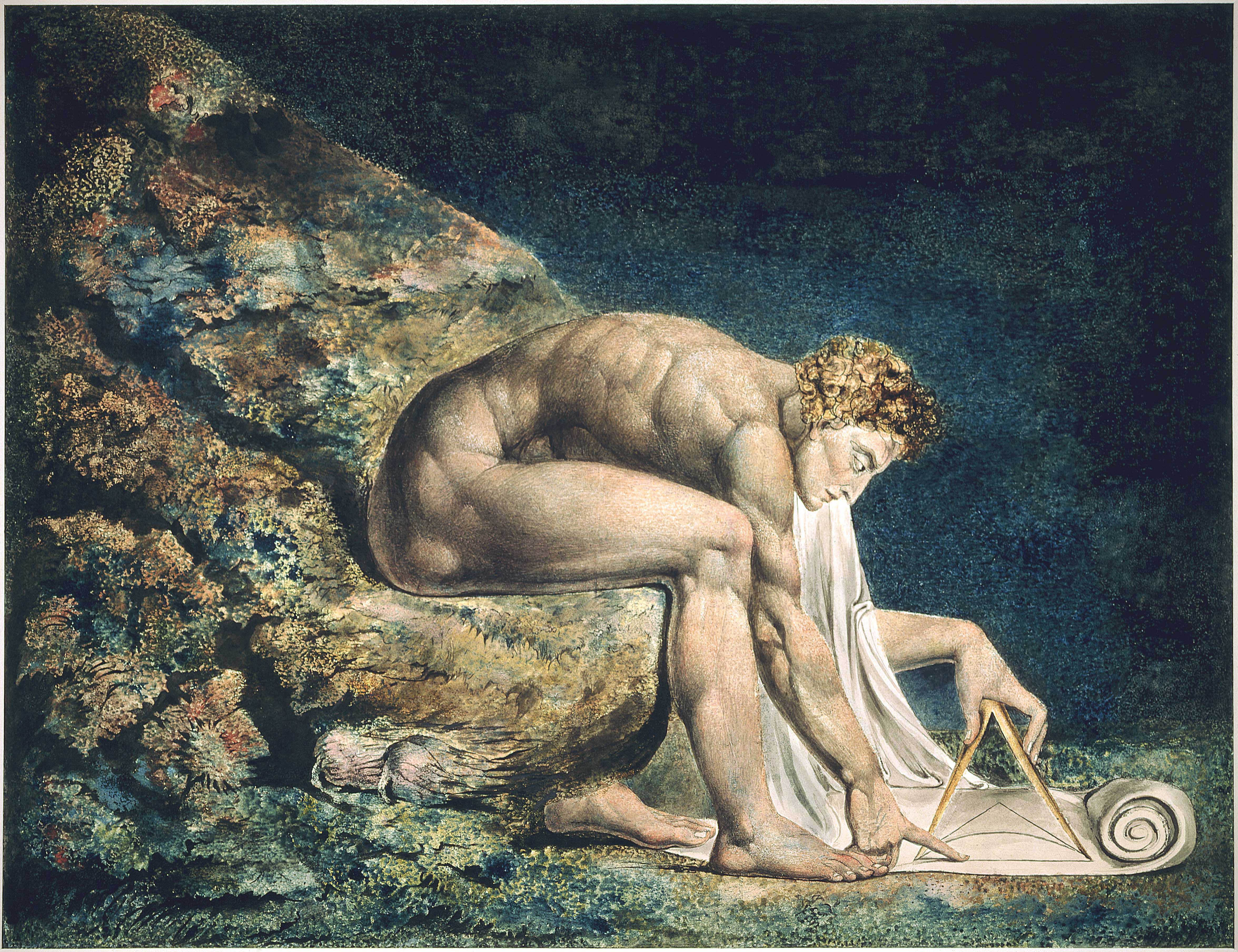 //Newton// by William Blake, 1795. From the Tate Britain Collection.