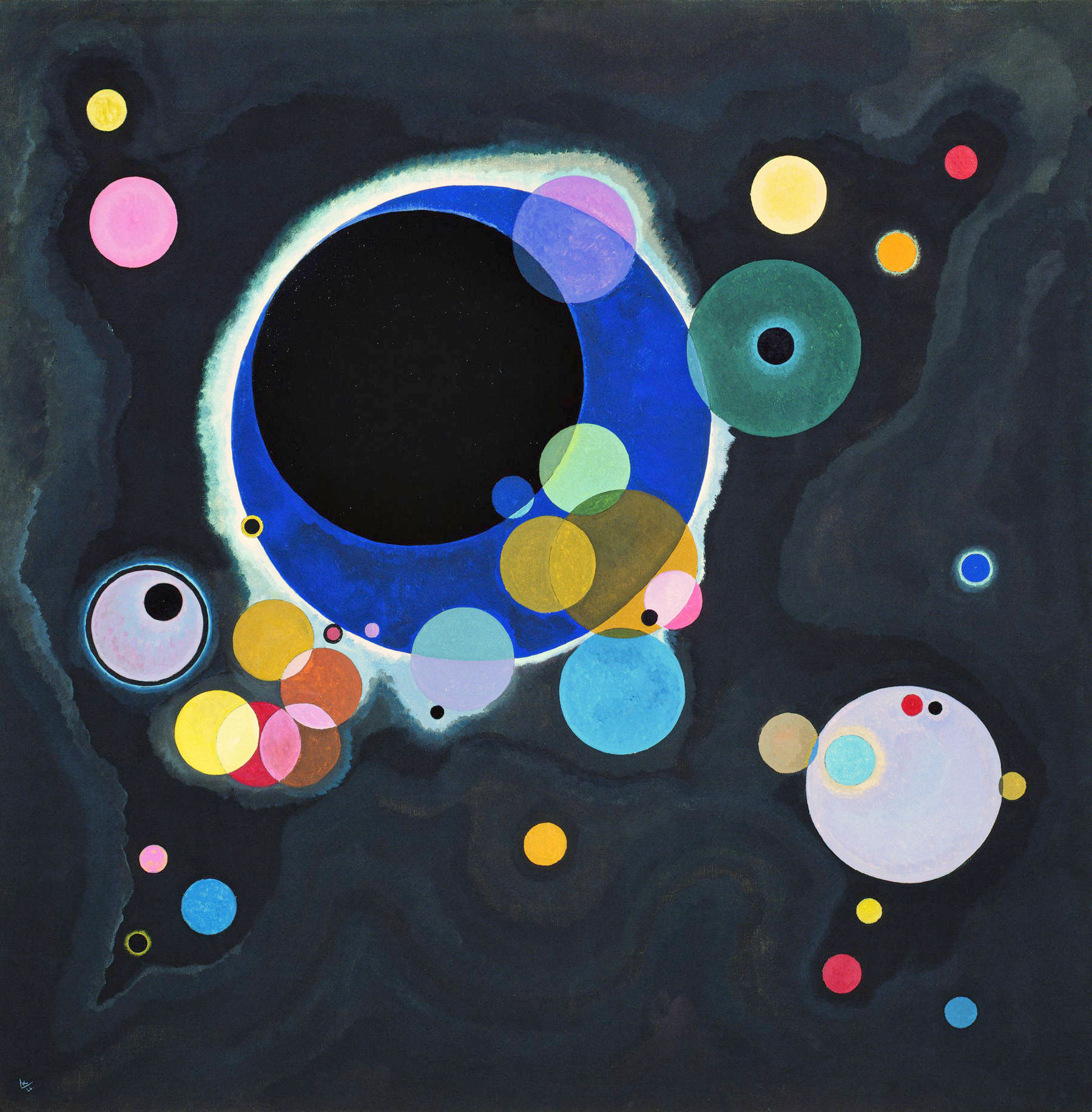 Some circles, by Kandinsky